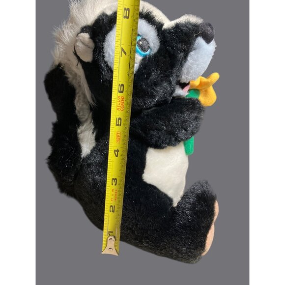 Disney Store Flower the Skunk Plush Toy w/ Flower 9" Black White Stuffed Animal - Picture 11 of 12